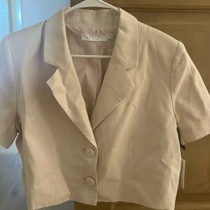ASTR cropped shirt blazer with Viscose and Linen Blend